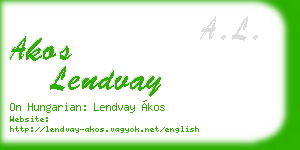 akos lendvay business card